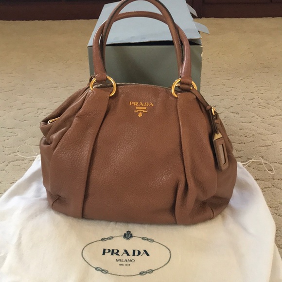 Prada Handbags - Vintage Prada large satchel camel color